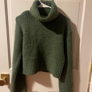Zara Forest Green Cowl Neck Sweater